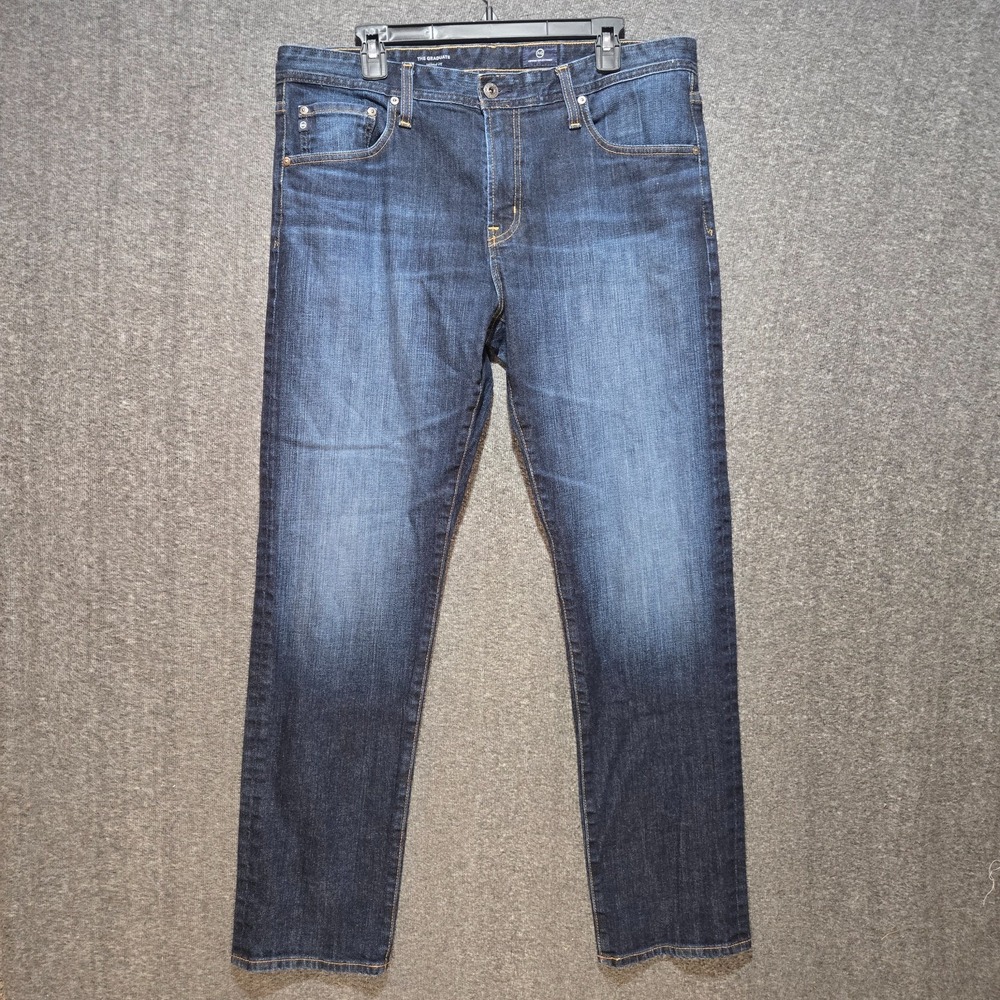 AG Adriano Goldschmied Jeans Men Size 36x32 The Graduate Tailored Leg Dark Wash